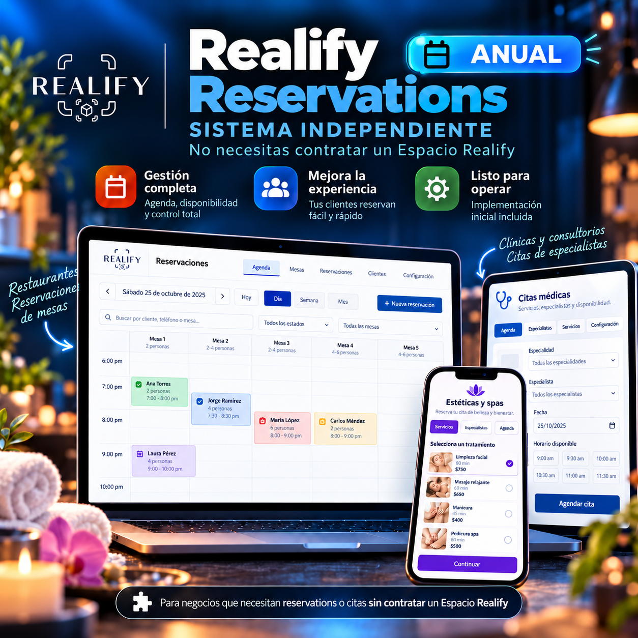 Reservations independiente anual